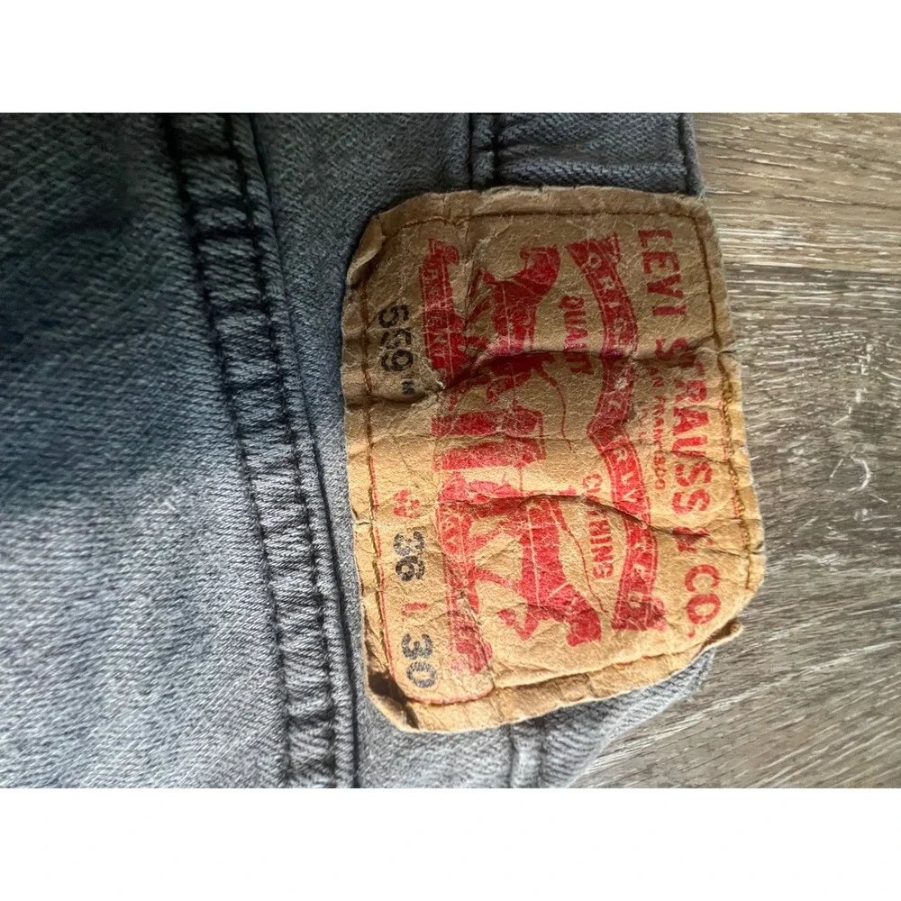 Levis 559‎ Relaxed Straight Jeans Mens 36x30 Grey Excellent Denim Pants